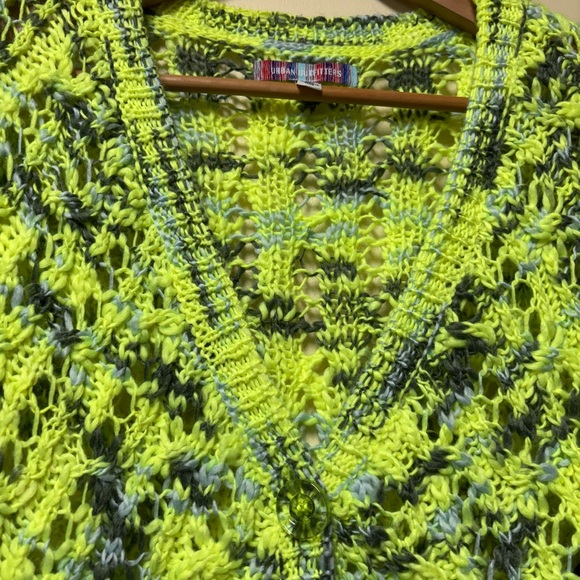 Urban Outfitters Bright Crocheted Concert Cardigan - Size Large - Picture 8 of 13